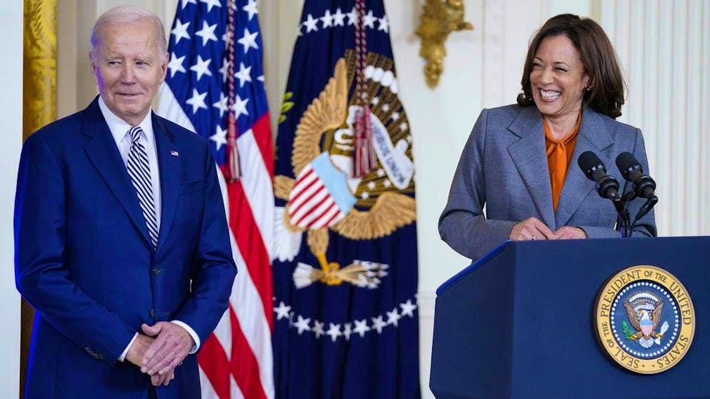 La vice-présidente aux côtés du président Joe Biden à la Maison Blanche : "Harris fait désormais partie de cette administration au pouvoir".