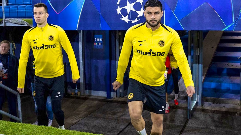 Loris Benito (right) will miss the Bernese Young Boys' home game against Lugano on Sunday, while Sandro Lauper (left) is questionable