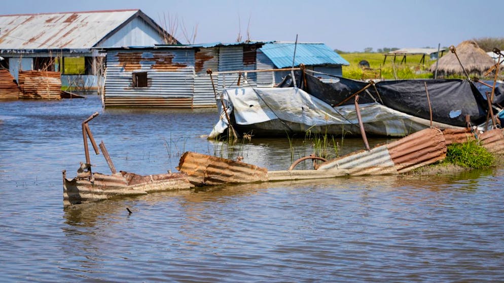 Inondazioni i distruzione nel Sud Sudan.