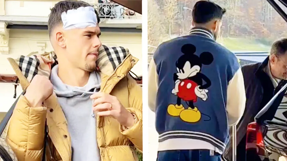 Mickey Mouse jacket and plaster on the head. This is how the Nati stars move into the Dolder luxury hotel