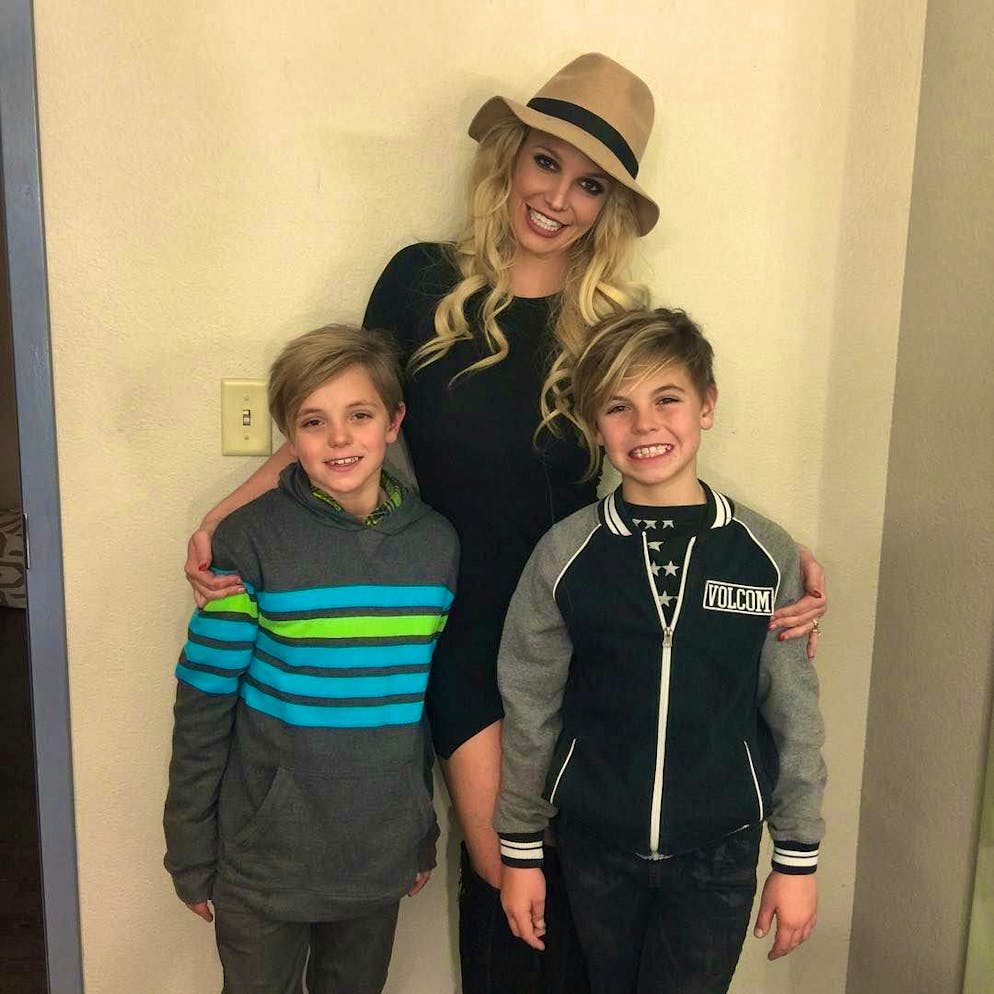 A picture from happier days: pop singer Britney Spears and her two sons Jayden James and Sean Preston Federline.