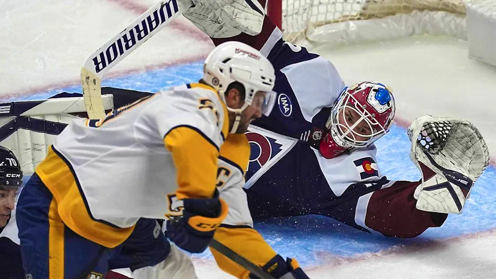 Even Swiss captain Roman Josi (left) cannot prevent the Nashville Predators from losing to the Colorado Avalanche