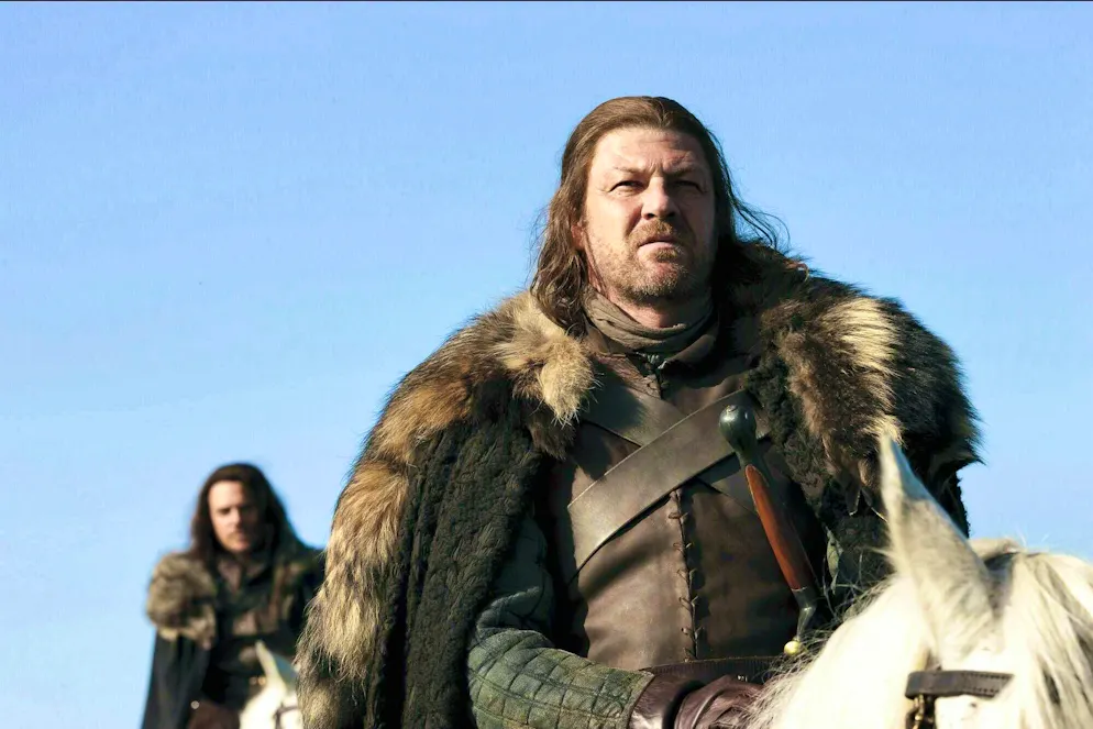 Eddard "Ned" Stark is executed shortly before the end of the first season for allegedly betraying King Joffrey Baratheon.