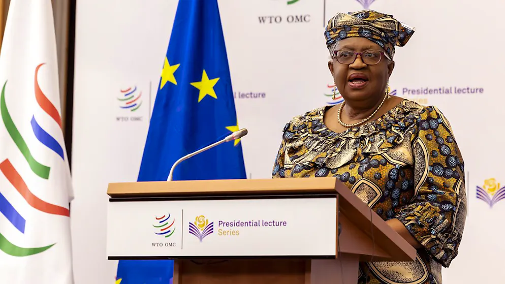 La directrice générale de l'Organisation mondiale du commerce (OMC) Ngozi Okonjo-Iweala pourrait être reconduite dès la fin novembre pour un second mandat (archives).