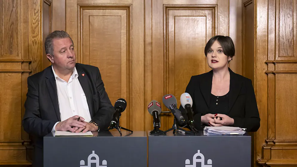 La presidente della Commissione delle finanze, Sarah Wyss (PS/BS), e il vicepresidente, Jacques Nicolet (UDC/VD).