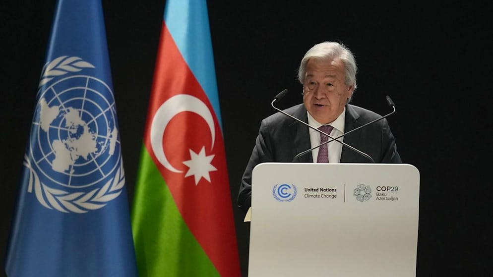 Antonio Guterres a Baku.
