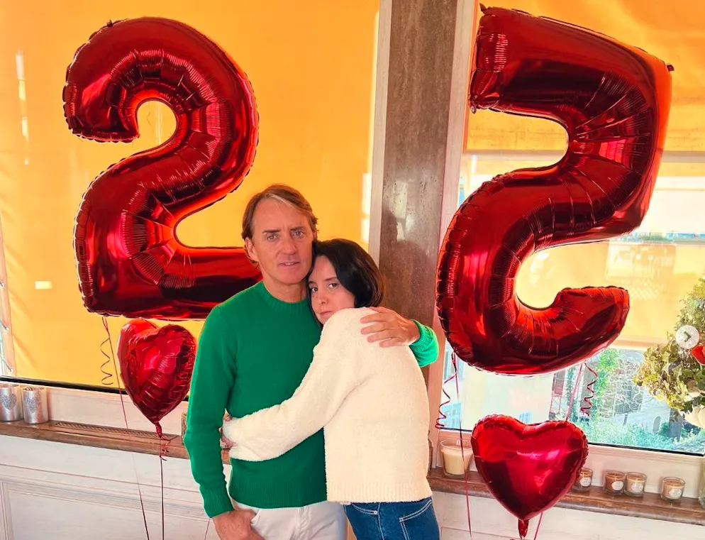 Roberto Mancini con la figlia Camilla