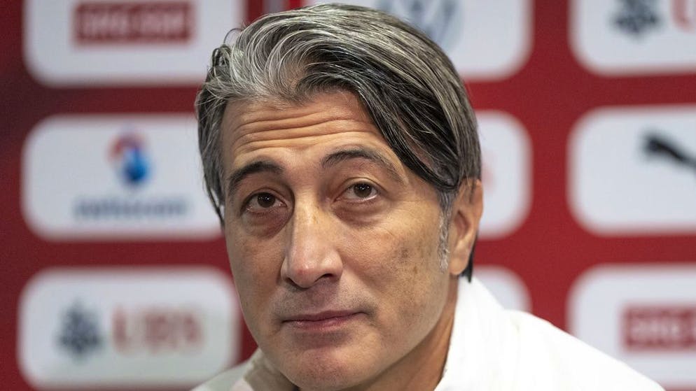 In the Letzigrund against Serbia. Murat Yakin: 