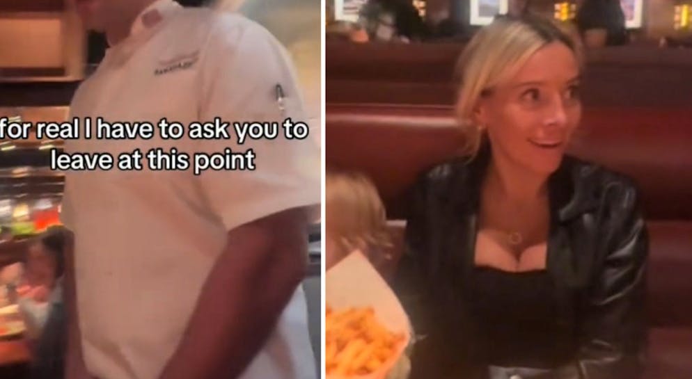 Il cameriere chiede di lasciare il ristorante, la mamma rimane scioccata.