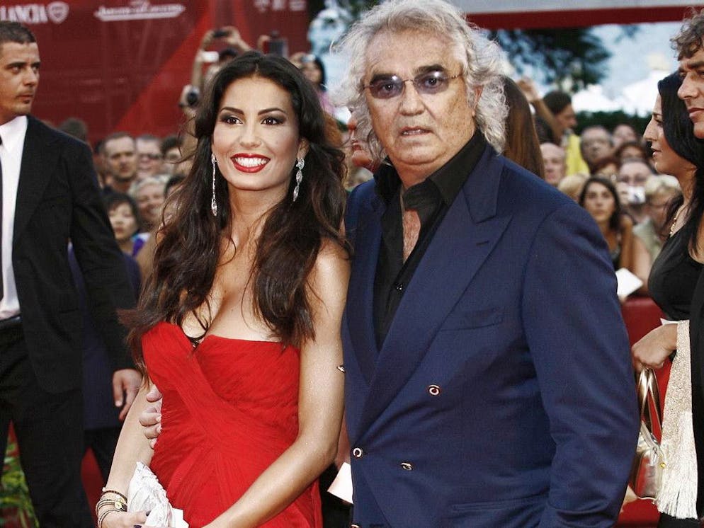 Flavio Briatore insieme all'ex moglie Elisabetta Gregoraci.
