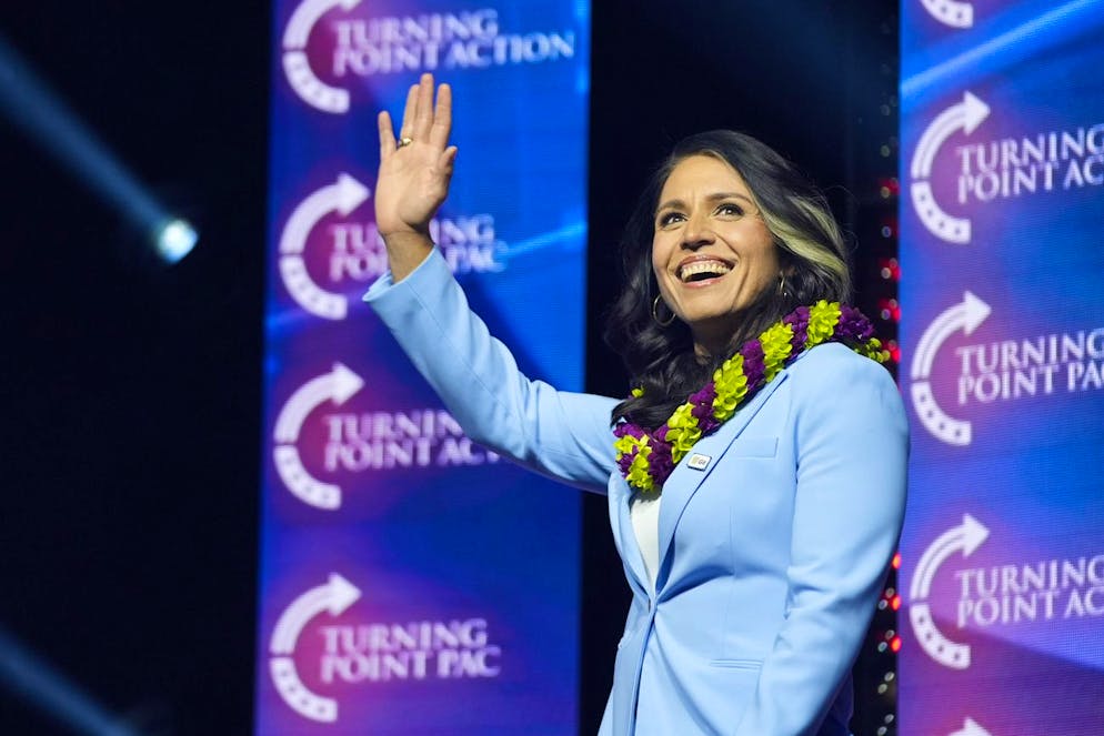 Tulsi Gabbard è l'ex candidata presidenziale democratica convertitasi al trumpismo.
