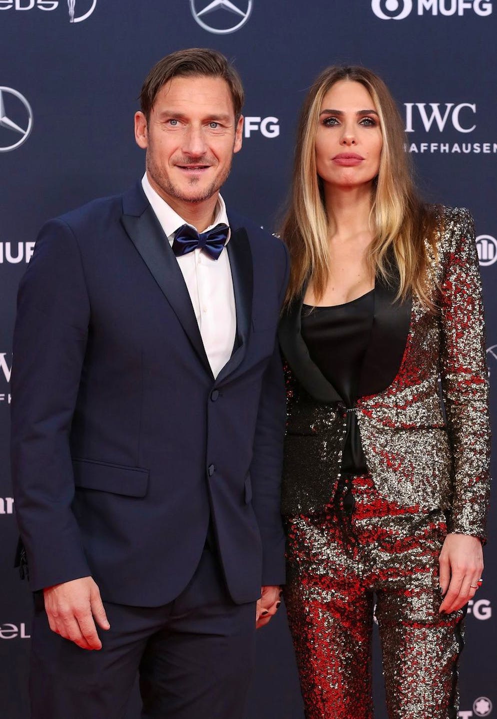 Francesco Totti e l'ex moglie Ilary Blasi in una foto del 2018.