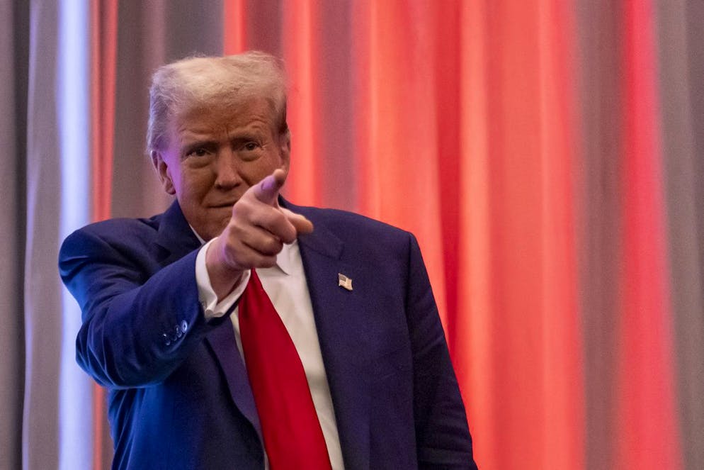 President-elect Donald Trump arrives to speak at meeting of the House GOP conference, Wednesday, Nov. 13, 2024, in Washington. (AP Photo/Alex Brandon)