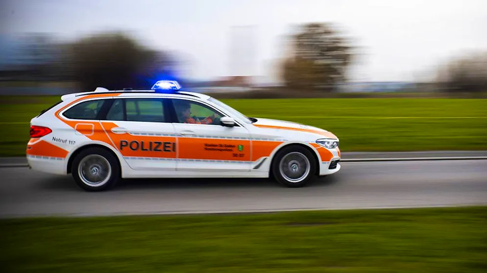 The chase ended in an arrest by the St. Gallen cantonal police.