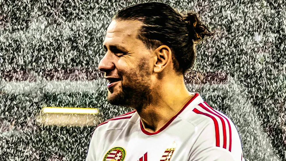 The former Hungarian international and current assistant coach of Hungary, Adam Szalai, collapses on the touchline during the game in Amsterdam. The 36-year-old later reports from hospital and gives the all-clear.