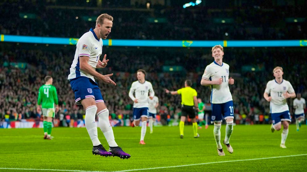 Harry Kane leads England to victory against Ireland.