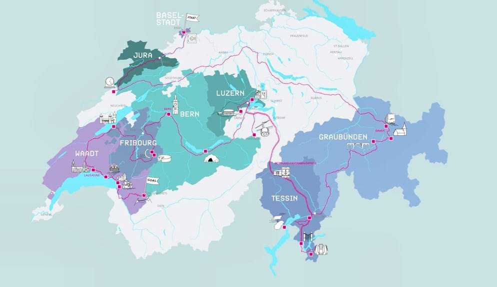 The "Destination Escape Switzerland" series takes participants through eight regions of Switzerland.
