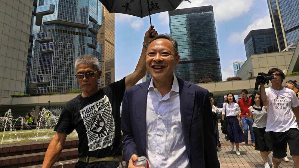 He was hit the hardest: Former law professor Benny Tai, who was identified as the mastermind, receives the longest sentence of ten years in prison (Image from August 15, 2019)