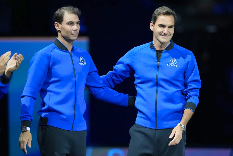 Nadal e Federer alla Laver Cup del 2022.