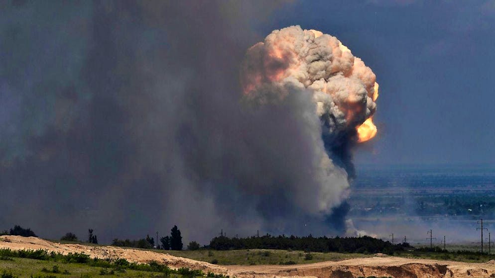 ARCHIVE - Explosion at a Russian military site. Photo: Viktor Korotayev/Kommersant Publishing House/AP/dpa