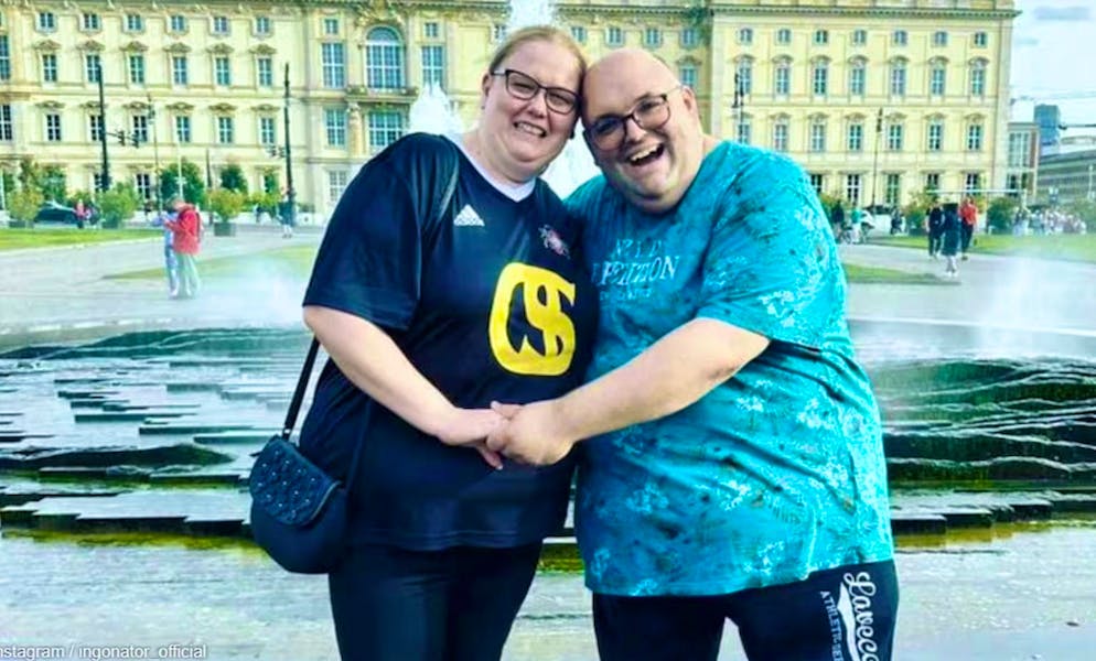 This is what the couple looked like before the diet and surgery.