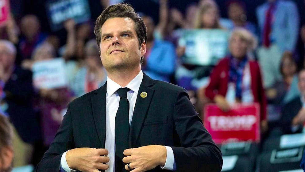 ARCHIVE - Rep. Matt Gaetz of Florida arrives at the Fiserv Forum during the second day of the Republican National Convention. Photo: Evan Vucci/AP/dpa