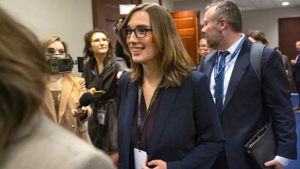 Die wiedergewählte Abgeordnete des Repräsentantenhauses Sarah McBride am Dienstag im Capitol in Washington. 