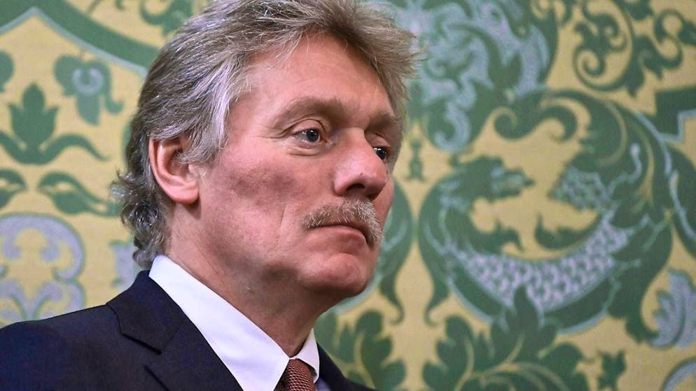 HANDOUT - Dmitry Peskov, Kremlin spokesman, at a meeting between Russian President Putin and Tajik President Rahmon in the Kremlin. Photo: Alexander Kazakov/AP/dpa