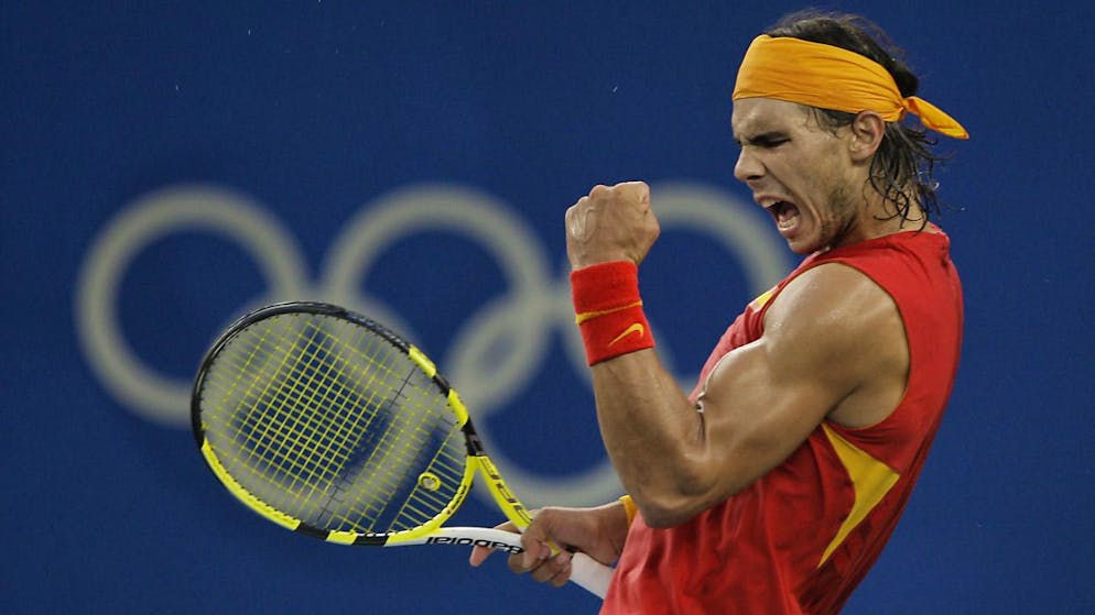 Nach Spaniens Ausscheiden im Davis Cup ist Nadals Career - Gallery. Rafael Nadal at the Olympic Games in Beijing: A Kampfer with Bizeps