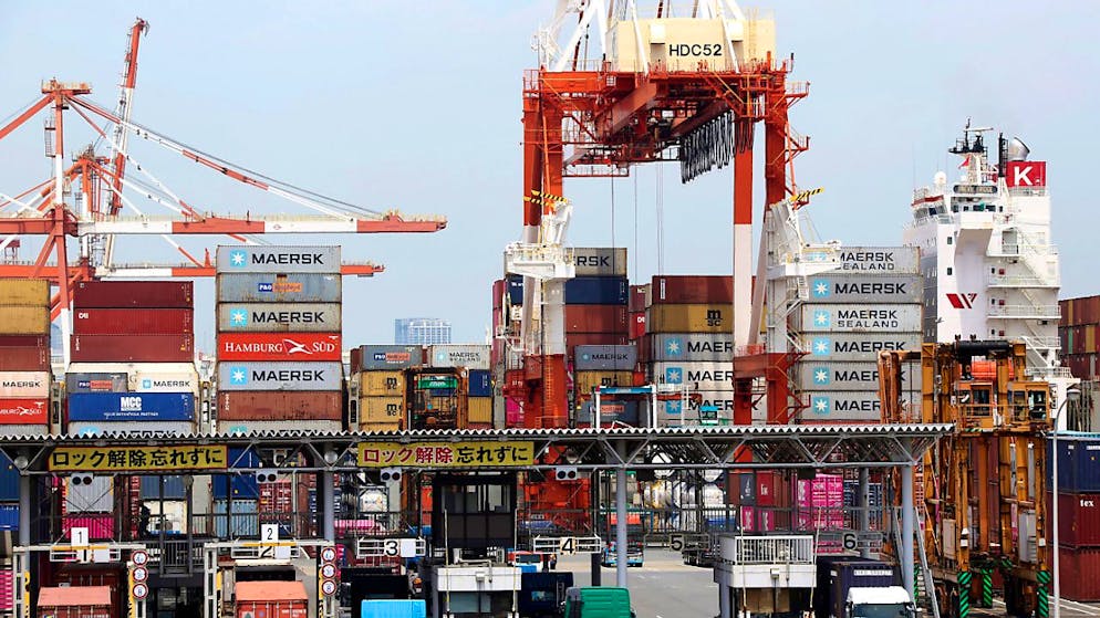 Les exportations japonaises ont  toutefois chuté de 6,2% en direction des Etats-Unis et de 7,2% vers l'Europe occidentale. (archive)