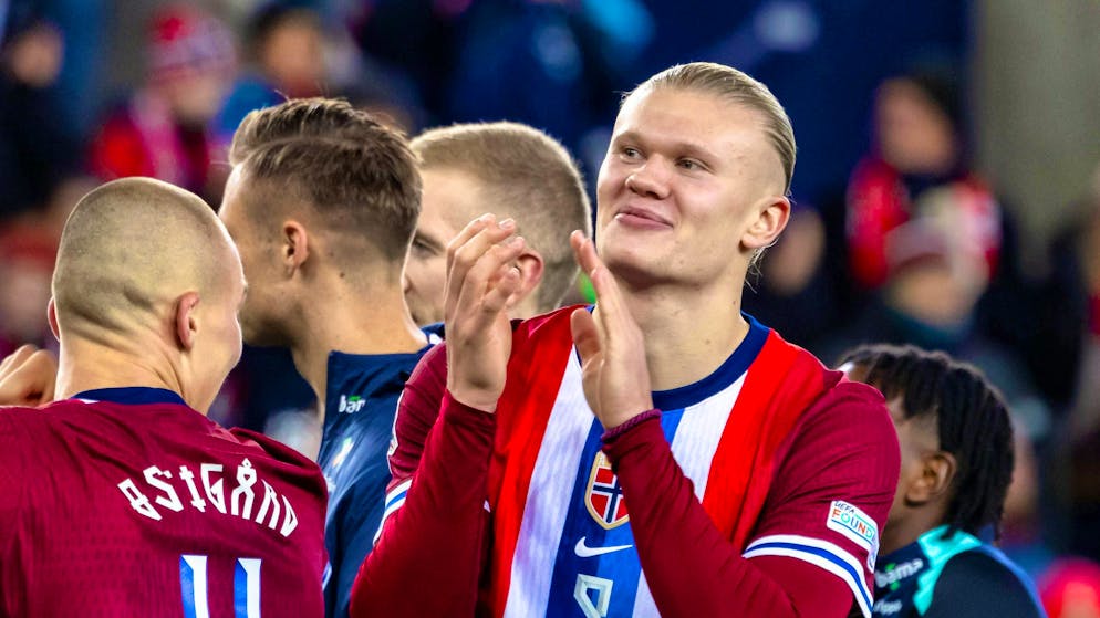 Erling Haaland wins promotion to League A with Norway.