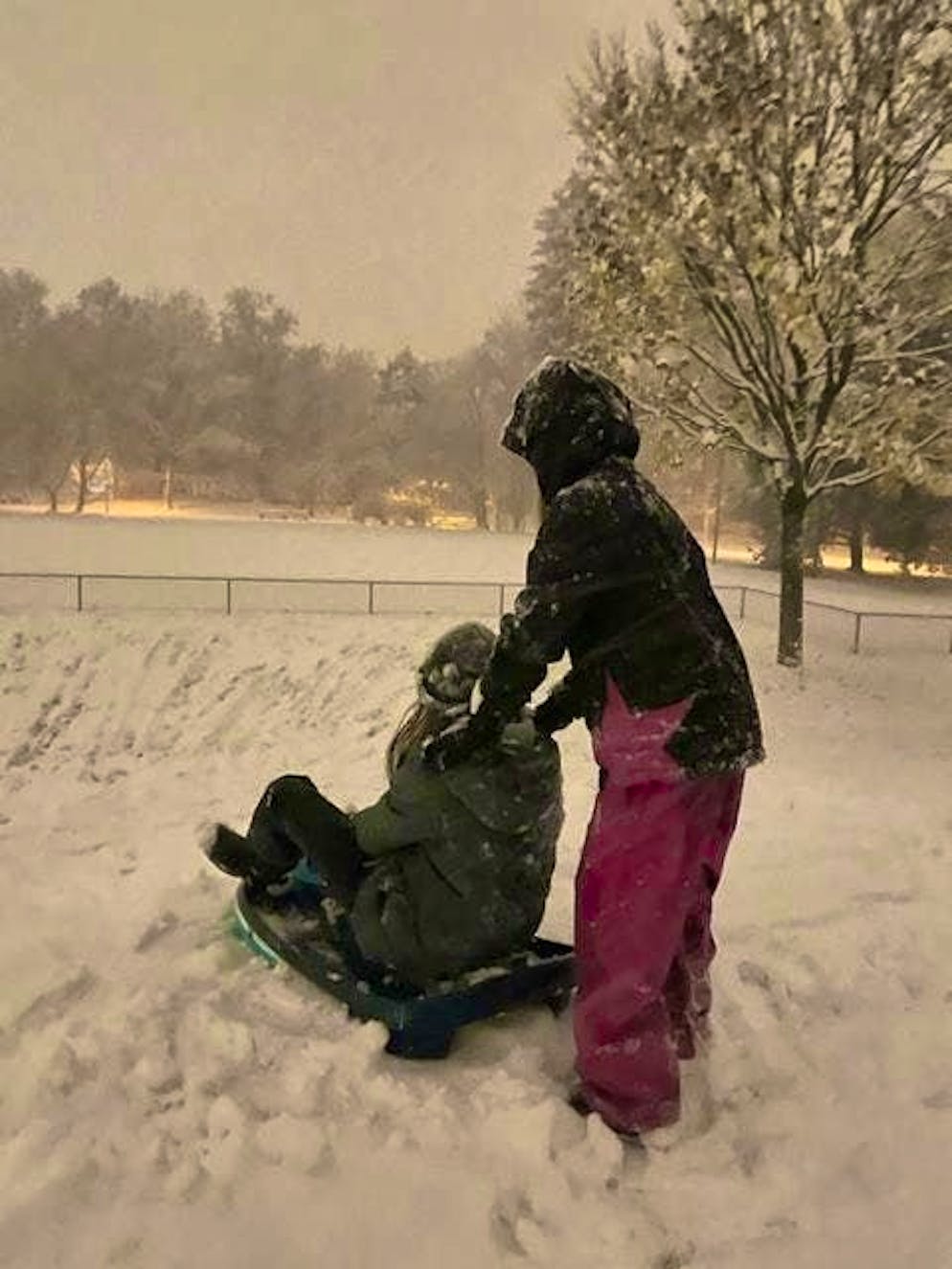 Winter onset Switzerland November 2024. Bobsledders are out and about in District 3. 