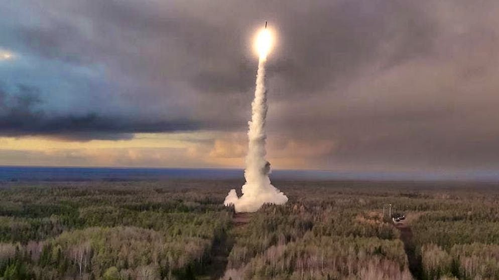 Test of an intercontinental ballistic missile at the Plessezk cosmodrome on October 29.