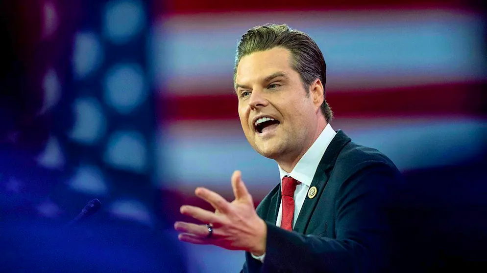 ARCHIVE - Rep. Matt Gaetz of Florida speaks during the Conservative Political Action Conference, CPAC 2024, at National Harbor. Photo: Alex Brandon/AP/dpa