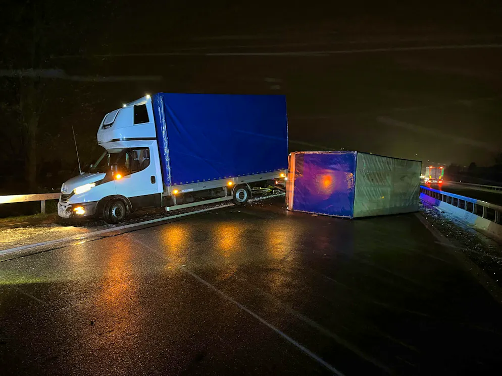 The highway near Mels had to be closed at times.