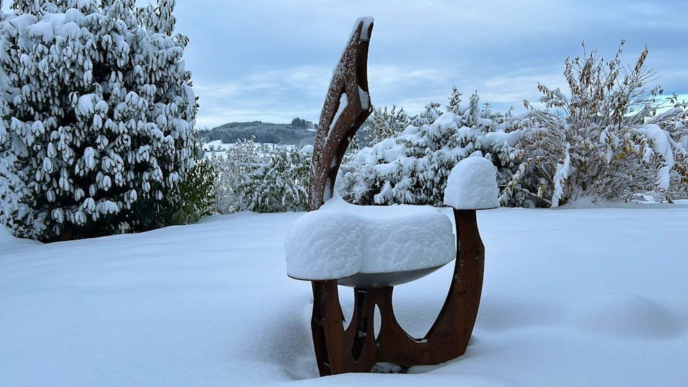 Wintereinbruch Schweiz November 2024. Auch im Aargau liegt viel Schnee. 