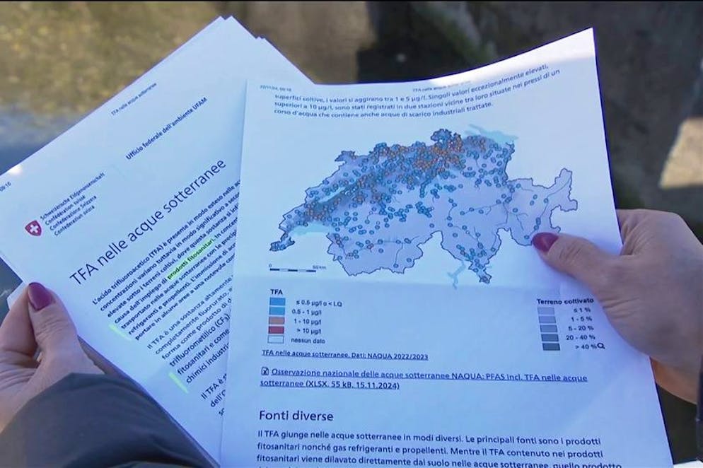 La concentrazione di TFA in Svizzera è maggiore nell'Altopiano.