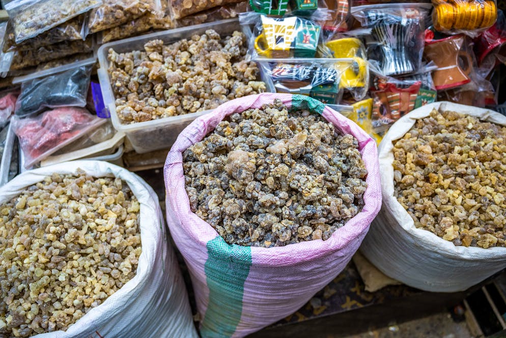 Reisebericht Oman. Ein beliebtes Mitbringsel: Weihrauch. Oman ist die Heimat des kostbaren Harz.