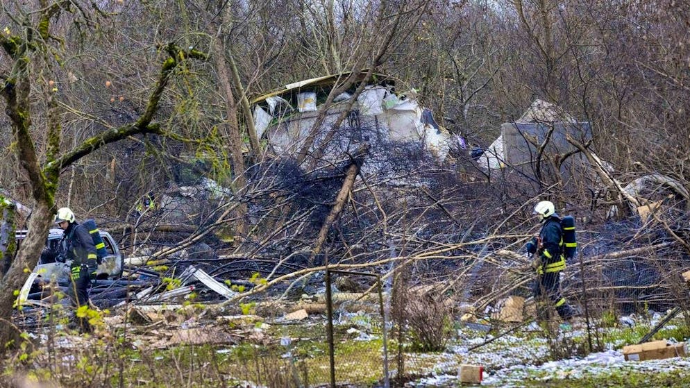 The crash site near Vilnius on November 25.