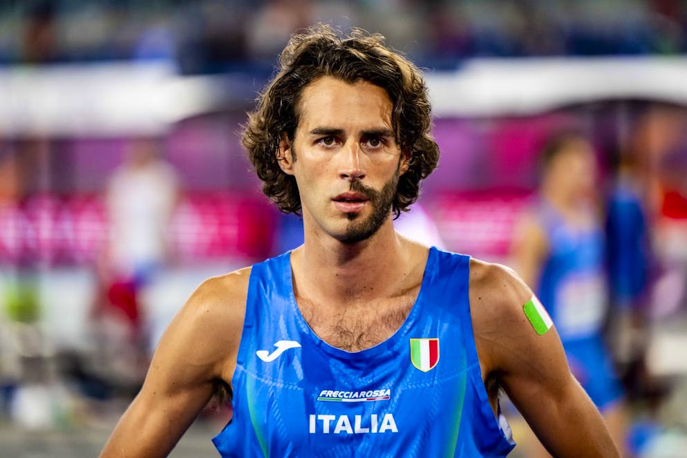 Gianmarco Tamberi ai Campionati europei di atletica di Roma di quest'anno ha esibito la sua celebre mezza-barba.
