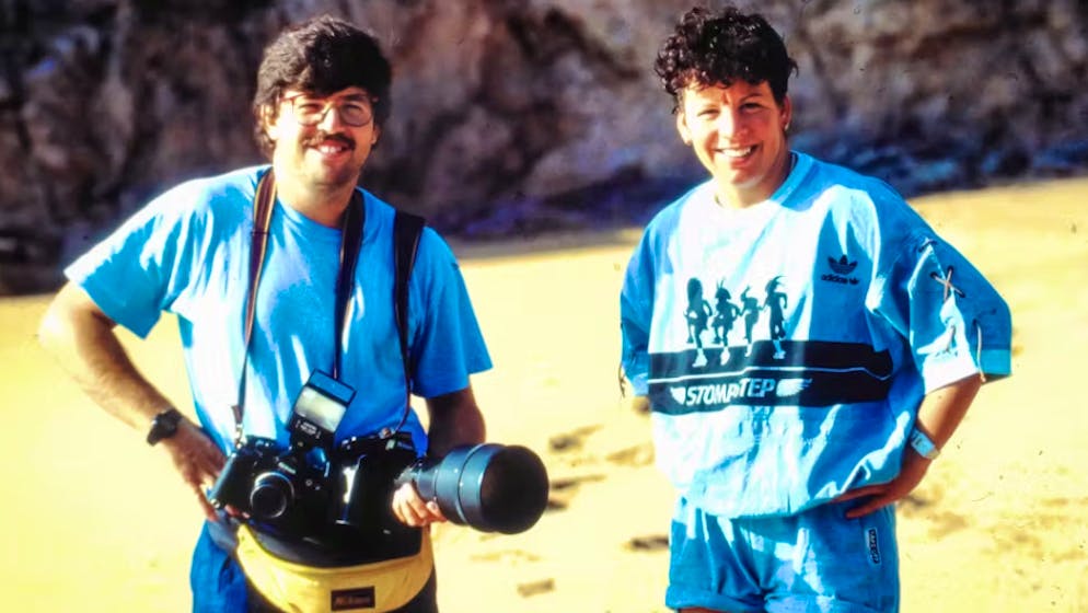 Le photographe Eddy Risch a accompagné Vreni Schneider tout au long de sa carrière comme ici lors d'un camp d'entraînement en Espagne en 1989.