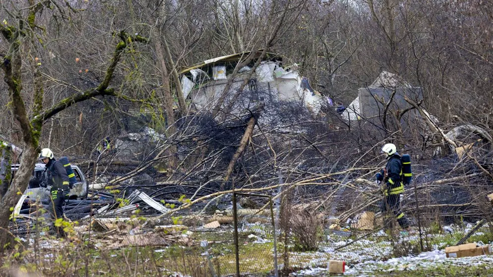 Die Absturzstelle nahe Vilnius am 25. November.