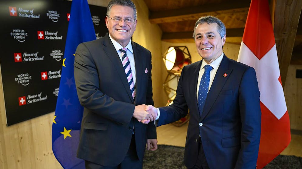Ignazio Cassis e Maros Sefcovic si erano incontrati in gennaio a Davos (GR)