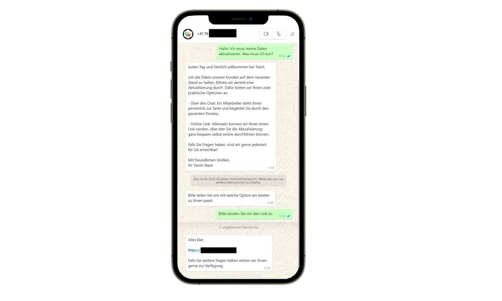 I truffatori utilizzano un robot per cercare di accedere ai dati su Whatsapp.