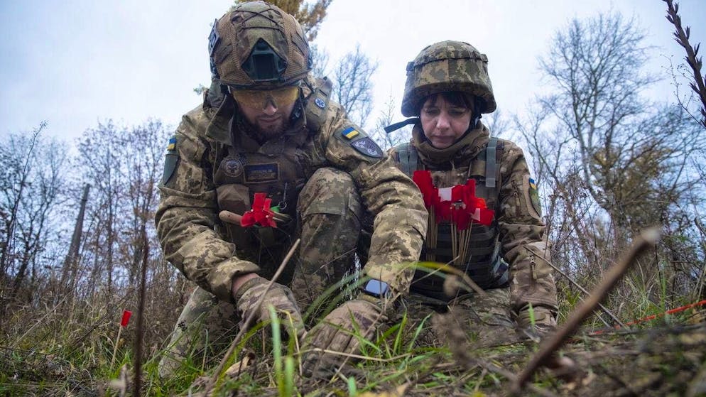 Ukrainian soldiers during training. (archive picture)
