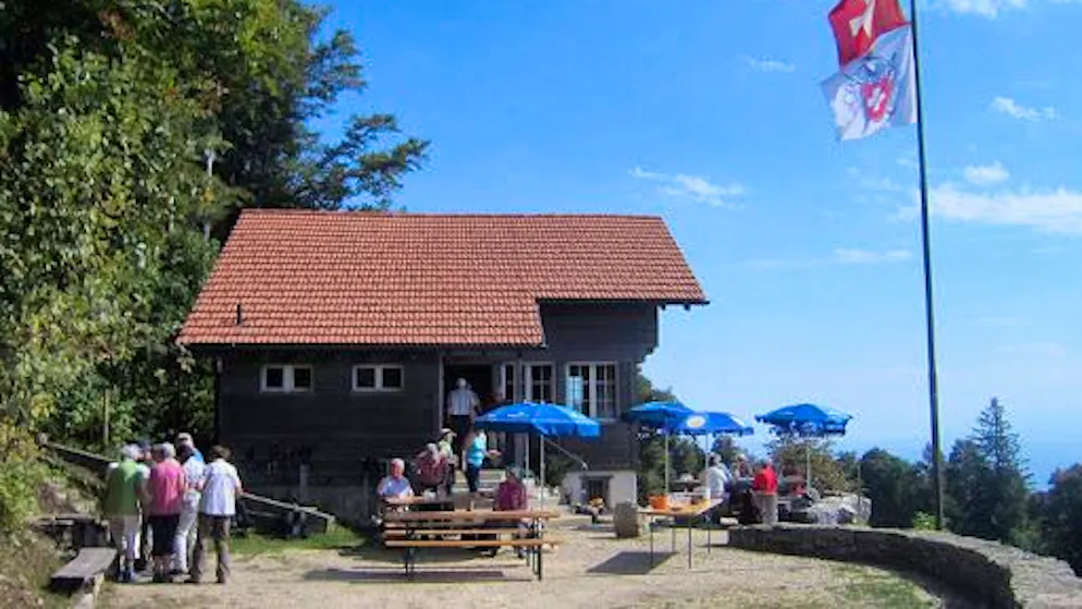 Die Hütte auf dem Grenchenberg.