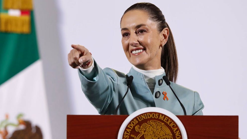 Mexikos Präsidentin Claudia Sheinbaum widerspricht Donald Trumps Aussage, sie habe zugesichert, die Migration über die mexikanische Grenze zu stoppen. (Archivbild)