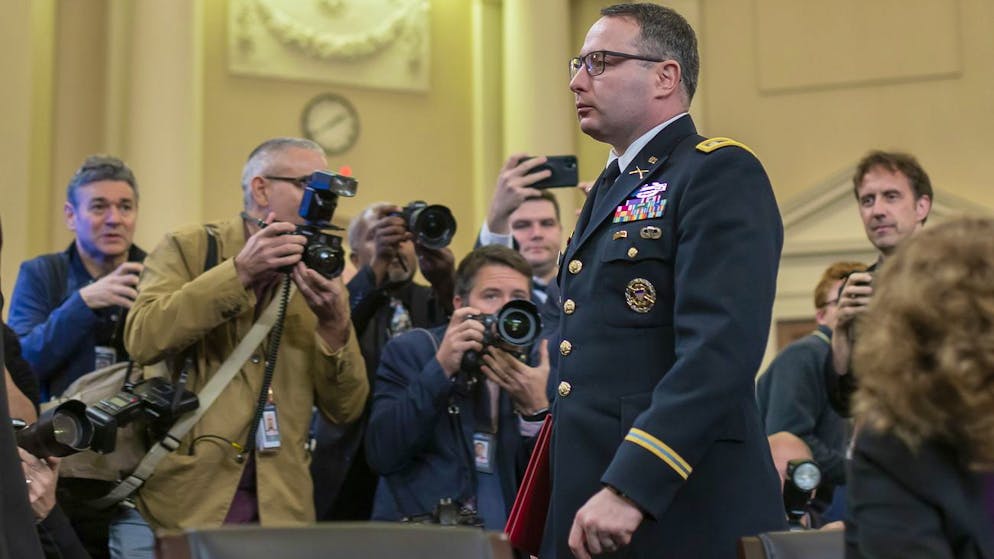Alexander Vindman vor seiner Aussage im Kongress am 19. November 2019.