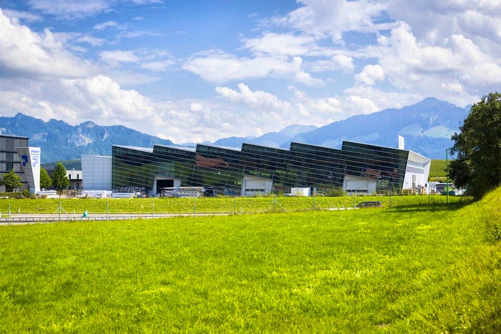 The metal construction company Progin SA went bankrupt in September 2024. (KEYSTONE/Peter Klaunzer)