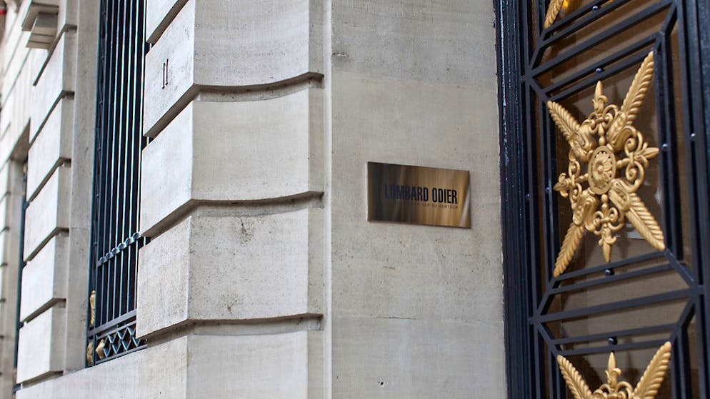 La portata d'entrata della Banca Lombard Odier a Ginevra (foto d'archivio)